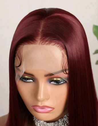 Racheal - 16-Inch 180% Density Burgundy Human Blend
